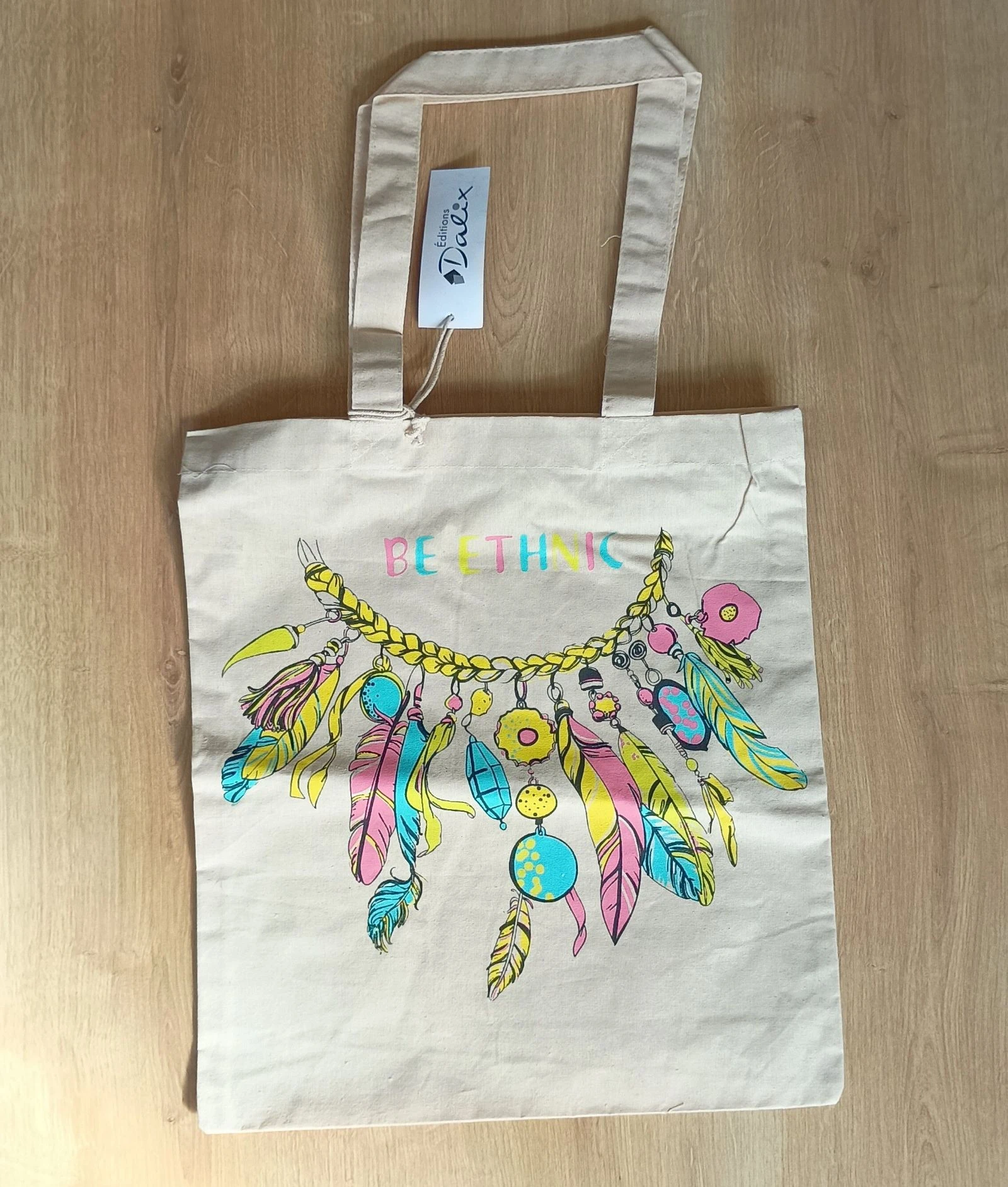 Sac réutilisable en coton, de style bohème NEUF